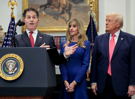 Billionaires Michael and Susan Dell Announcing Trump Accounts with President Donald J. Trump